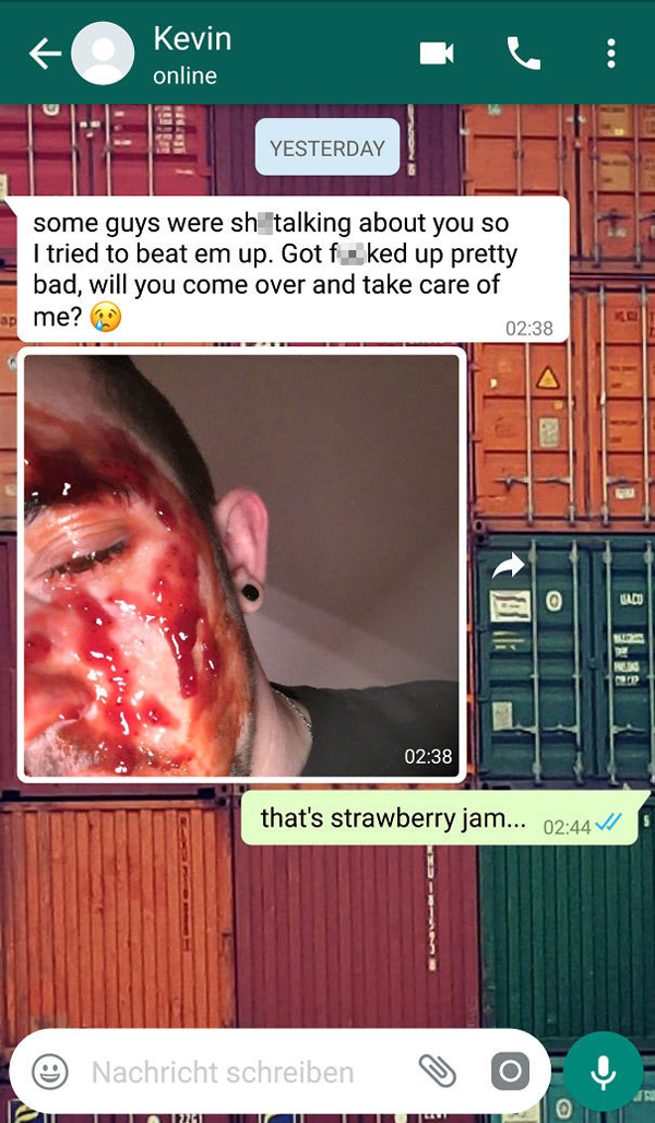 people being called out strawberry jam blood