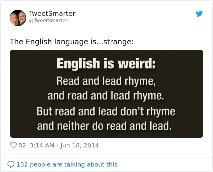 read lead confusing english language