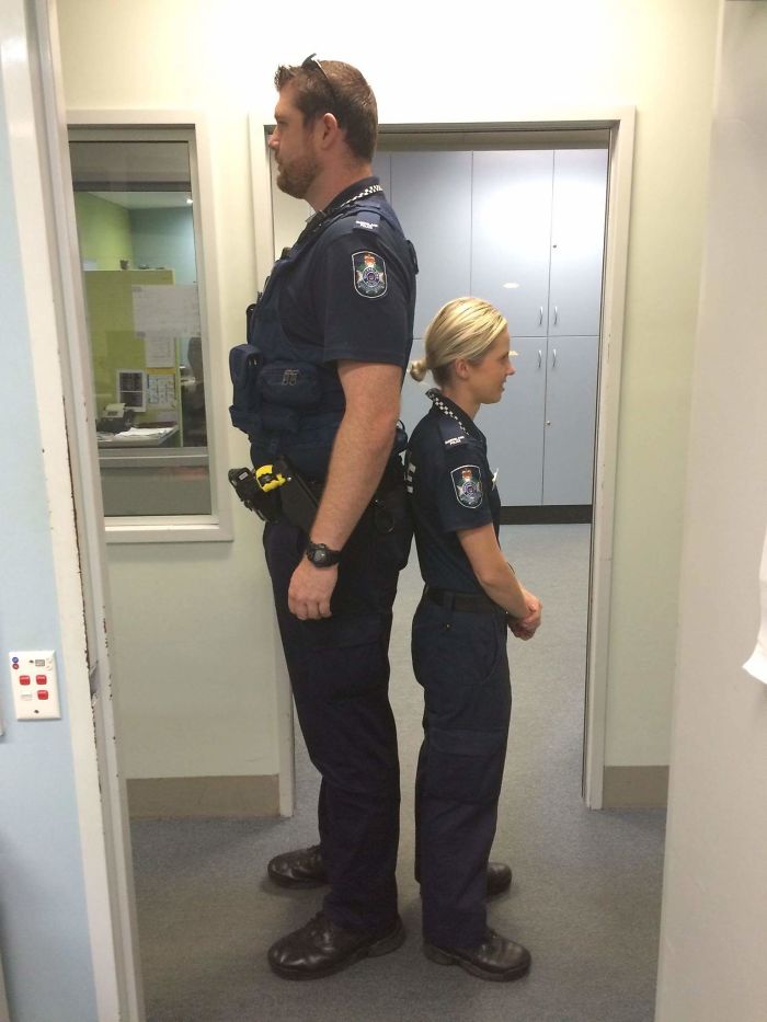 tall people with short people cops partners