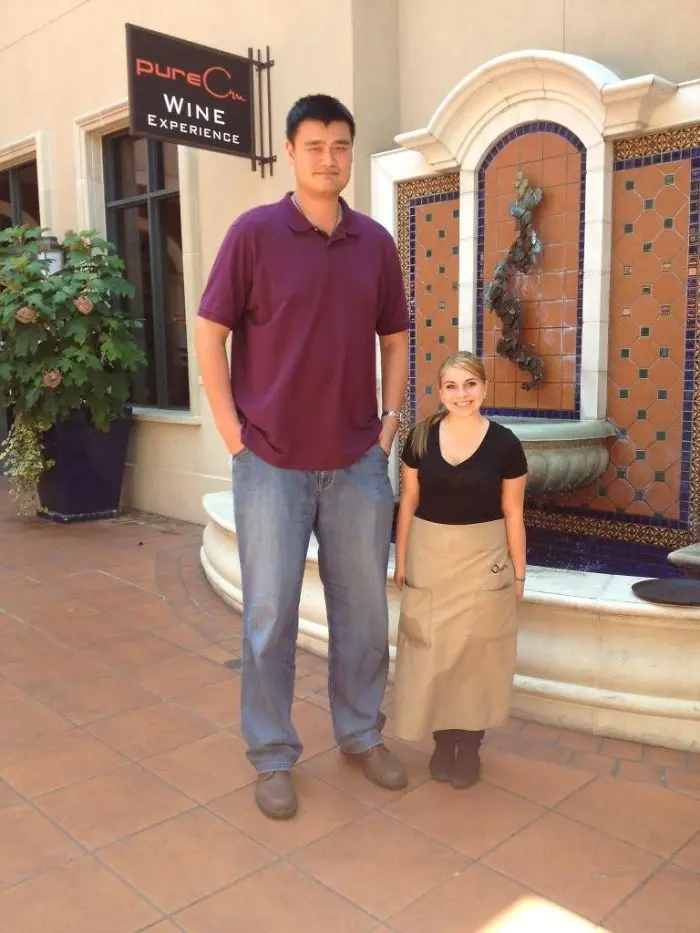 tall people with short people yao ming