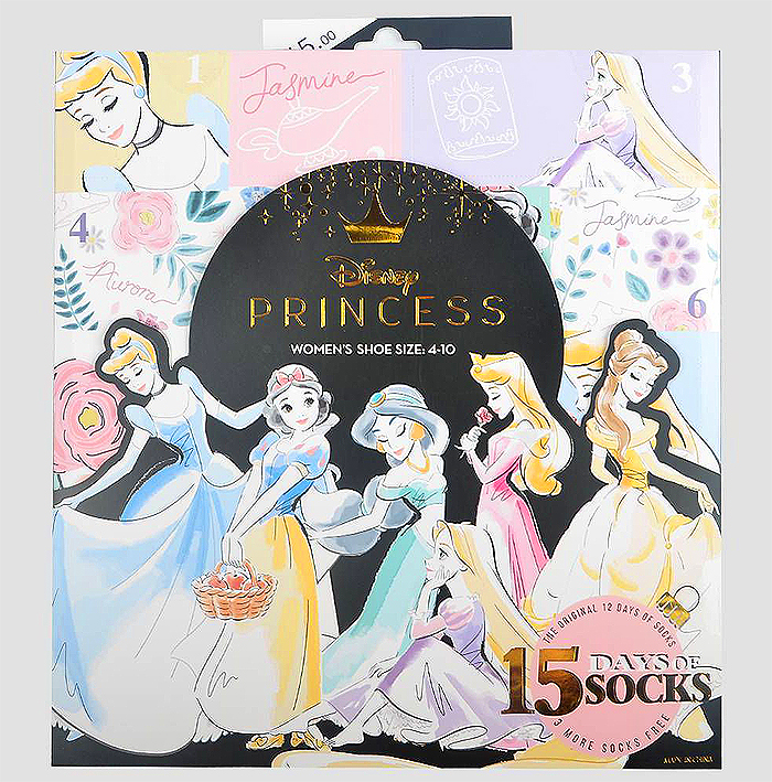 Disney's 15 Day Princess Sock Advent Calendar Is Here