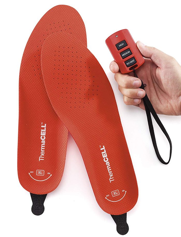 thermacell rechargeable heated shoe insoles wireless thermal technology