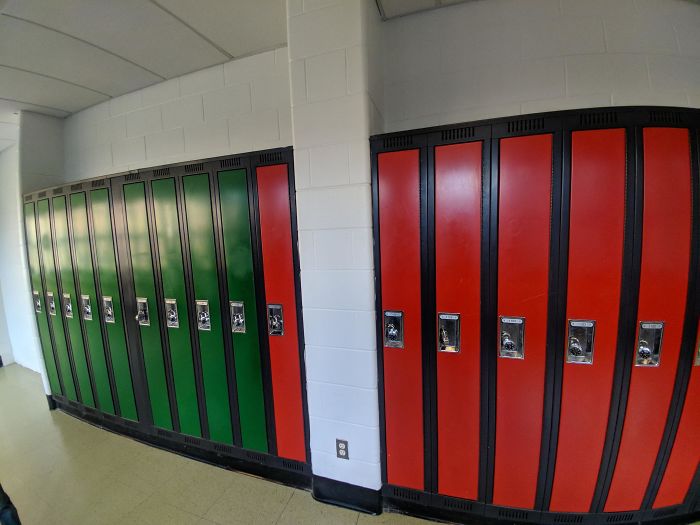 uncomfortable imperfections photos red green lockers