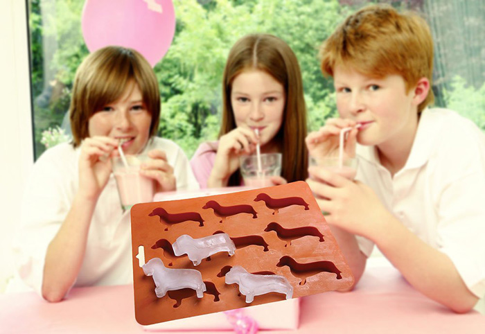 wiener dog ice cube mold and tray kids party