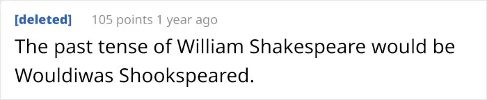 william shakespeare past tense confusing english language