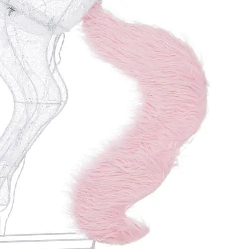 6-Foot Majestic Unicorn Decoration fuzzy pink tail detail