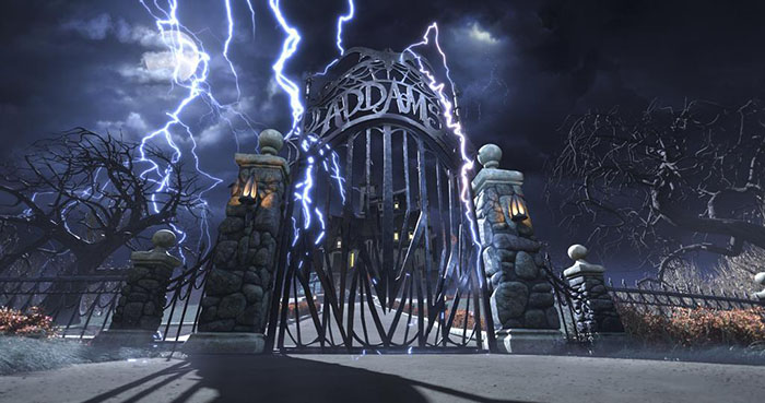 Addams Family Animated Movie Mansion Facade