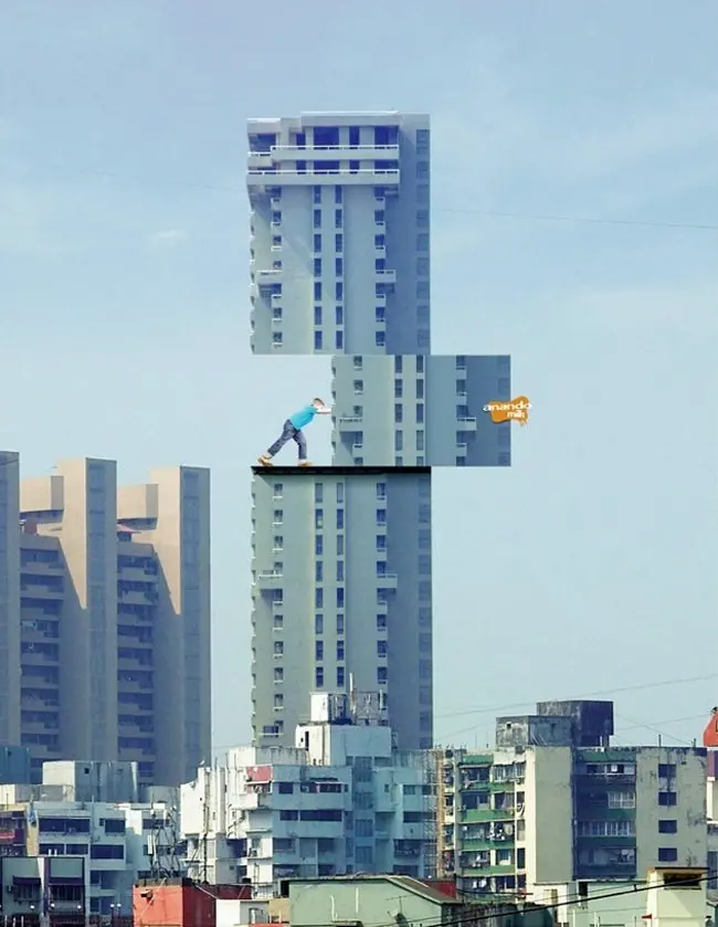 Anando Milk Billboard Featuring a Boy with Superhuman Powers