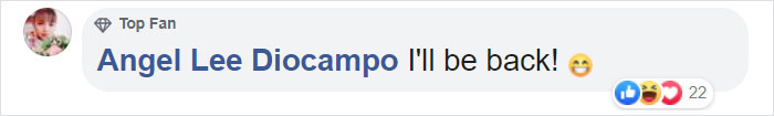 Angel Lee Diocampo Facebook Comment