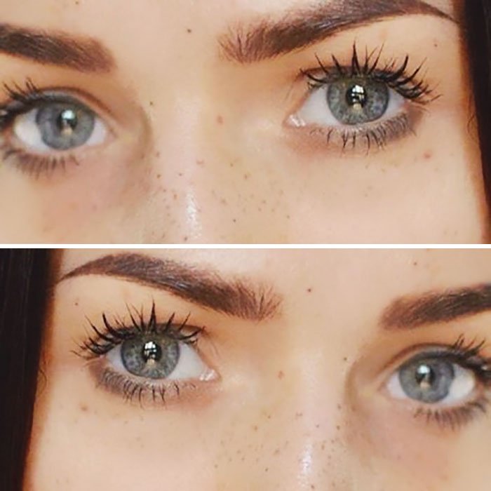 Closeup of a Lady with Freckle Tattoos on Face