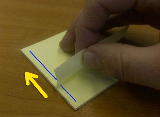 Correct Way of Peeling a Sticky Note