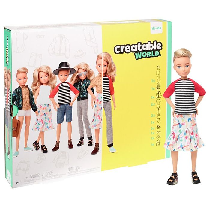 Creatable World Deluxe Character Kit Customizable Doll - Blonde Curly Hair