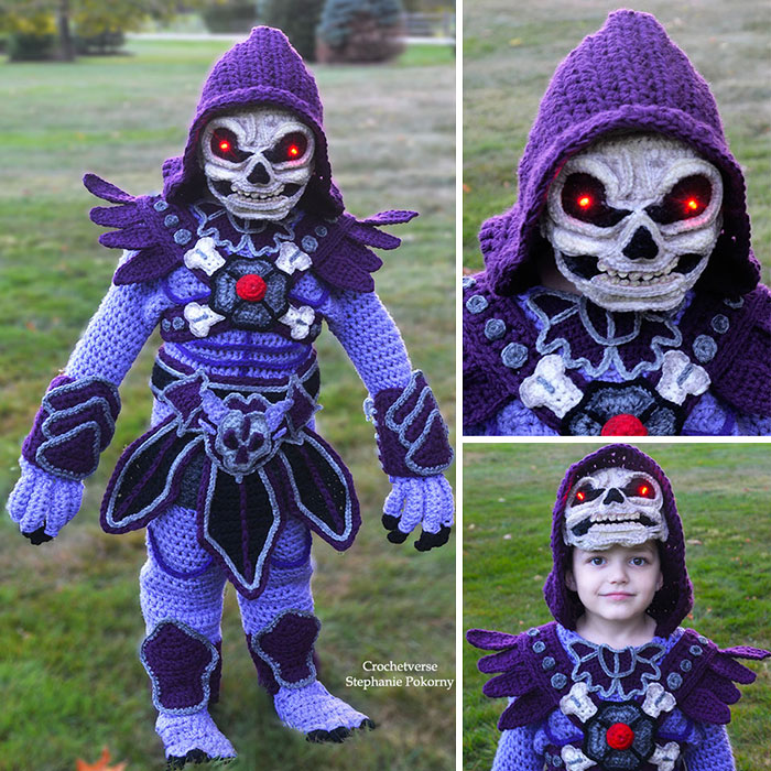 Crochet Skeletor Costume