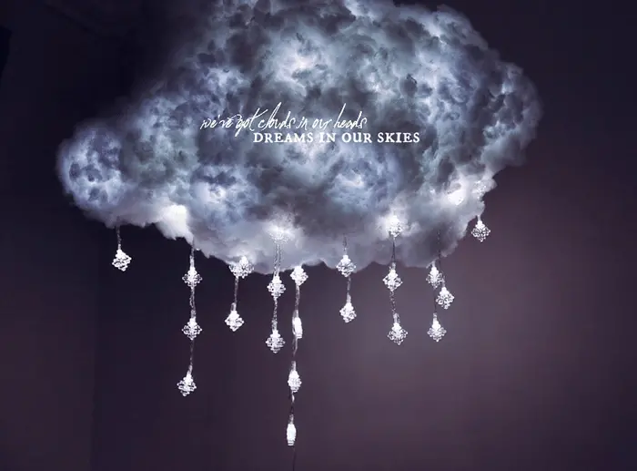 Floating Cloud Light Typography