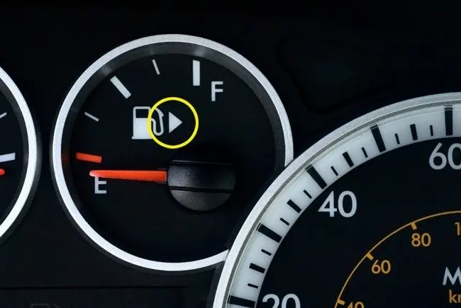 Gas Tank Indicator Arrow Indicated by a Yellow Circle Things You Didn't Know