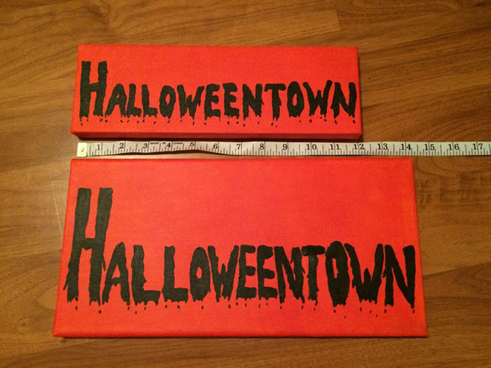 Halloweentown Canvas Sign