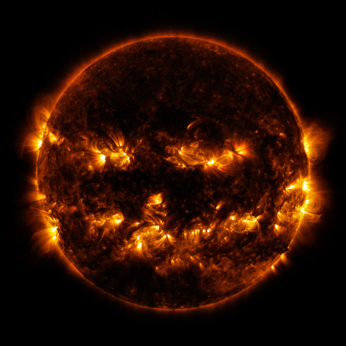 Jack-o'-lantern Sun Captured by NASA