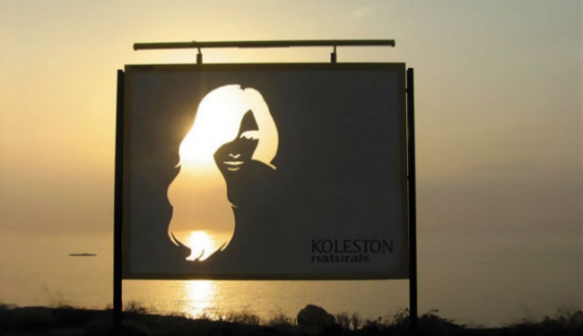 Koleston Naturals Billboard Featuring a Silhouette of a Lady with Die-cut Hair