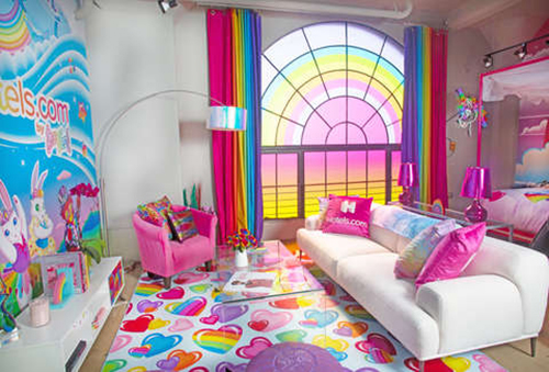 Lisa Frank-Themed Hotel Room