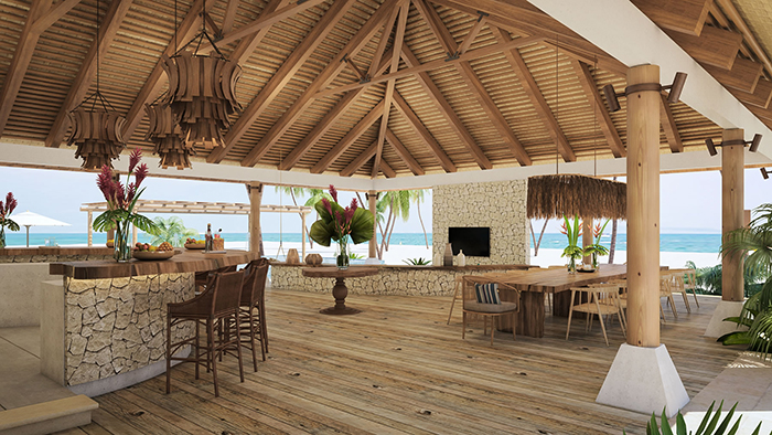 Main Building Bar at Kanu Private Island