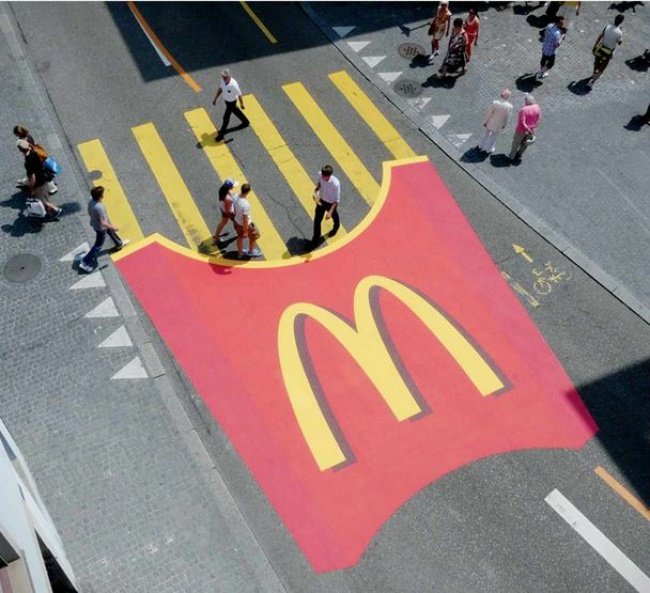 McDonald's Fries as Pedestrian Crossing