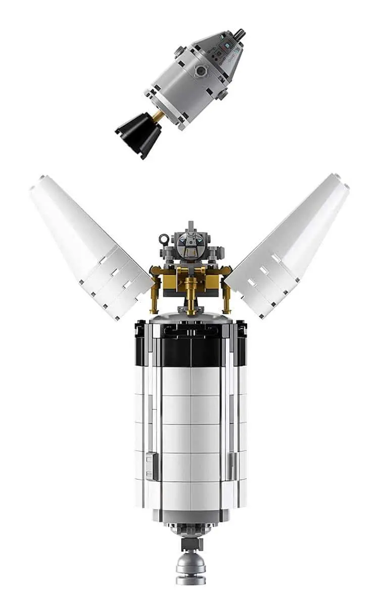 NASA Apollo Saturn V LEGO Set Removable Rocket Pieces Lunar Lander and Orbiter