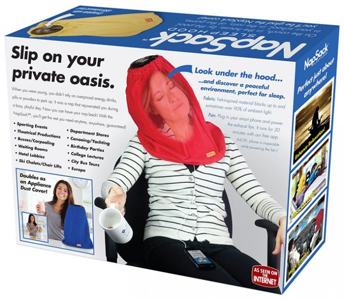 The Nap Sack Sleep Hood Lets You Take A Nap Anytime, Anywhere