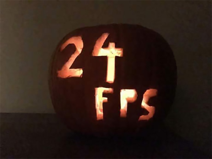 Pumpkin with 24 FPS Carving