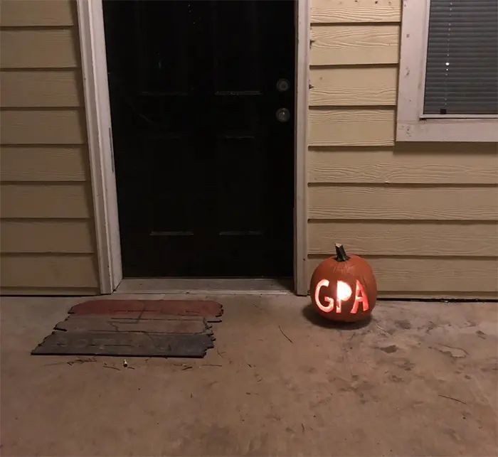 Pumpkin with GPA Carving