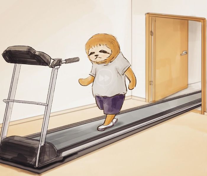 Sloth Walking on a Treadmill