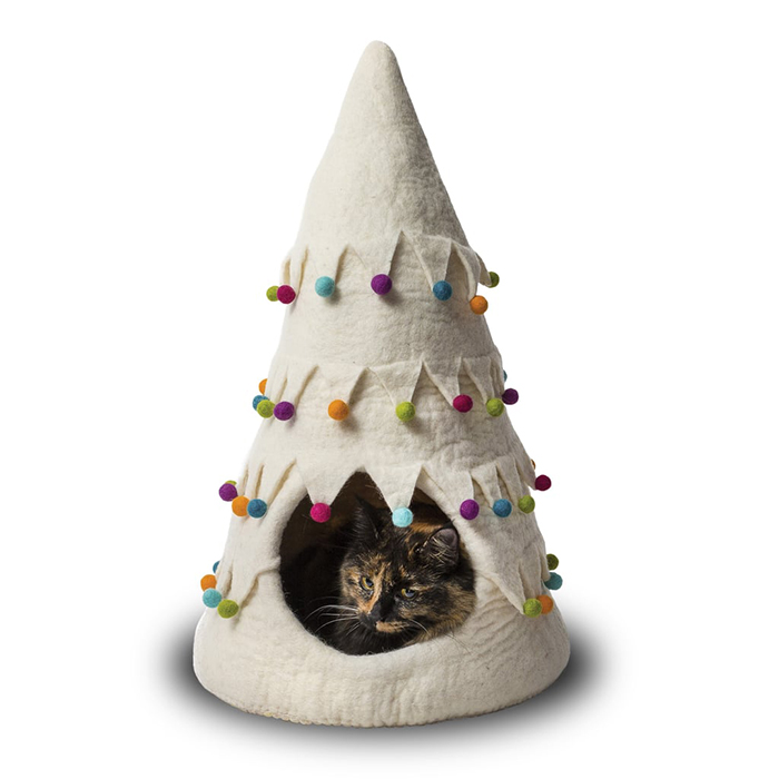 White Christmas Tree Pet House