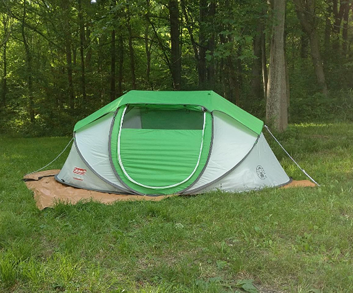 coleman 4-person pop-up tent easy to set up