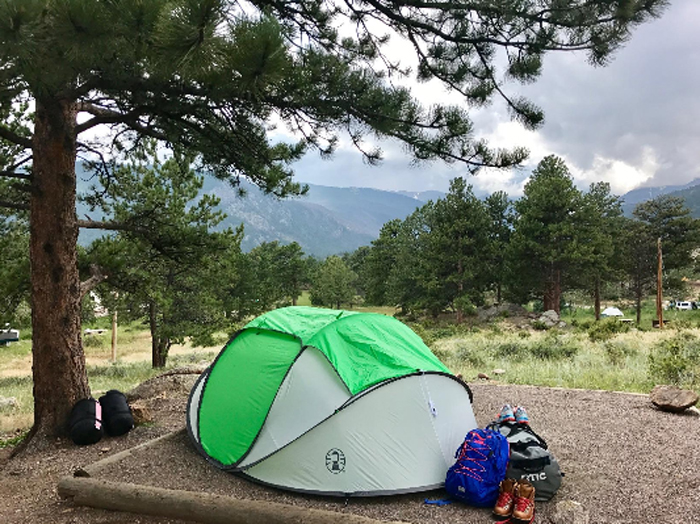 coleman 4-person pop-up tent outdoor