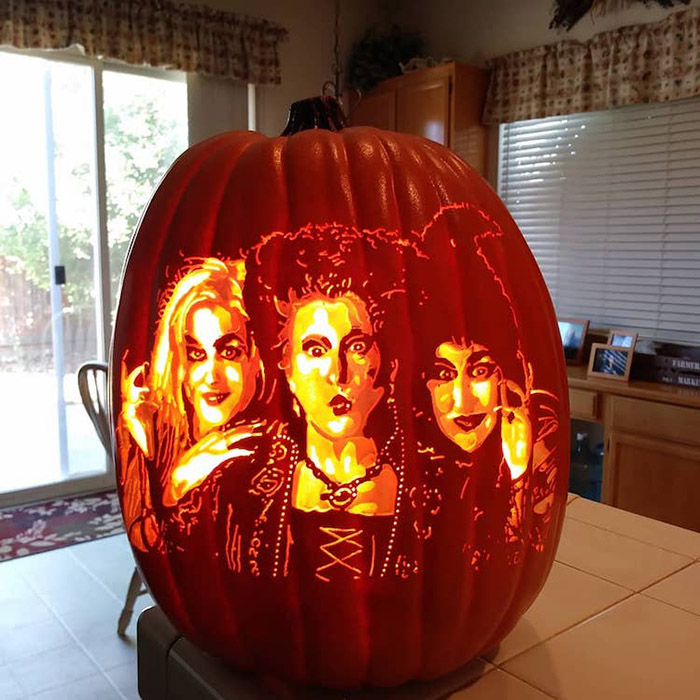 cool pumpkin carving hocus pocus