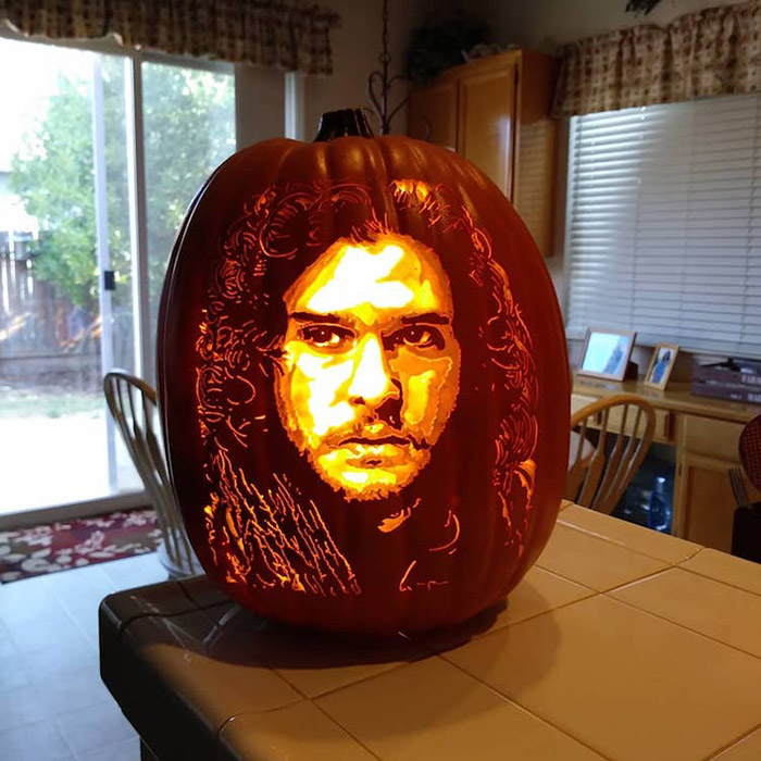 cool pumpkin carving jon snow