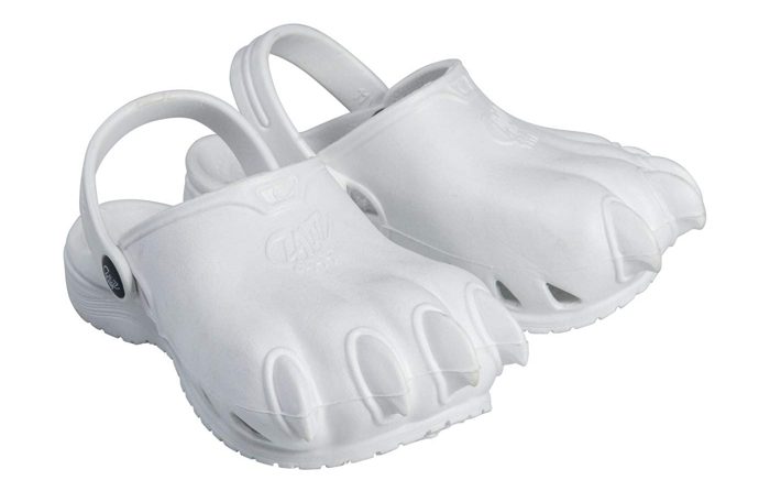 crocs-style claw shoes adult white