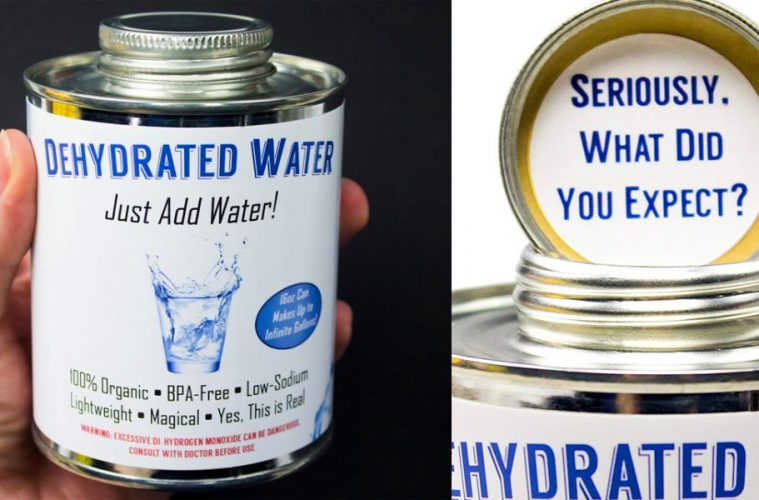dehydrated water in a can