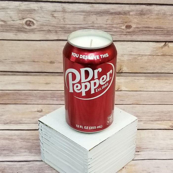 dr pepper soda candle