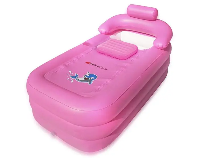 eosaga inflatable spa bath tub pink
