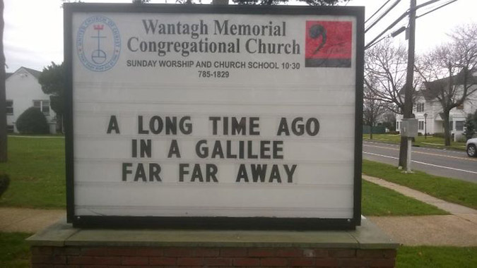 funny church signs galilee