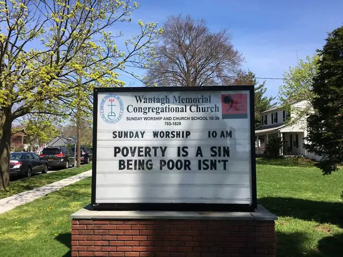 funny church signs poverty
