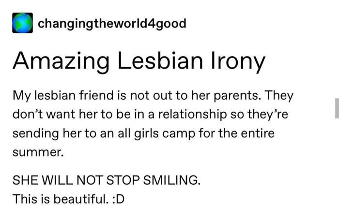 lesbian ironic moments