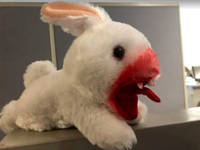 creepy bunny plush