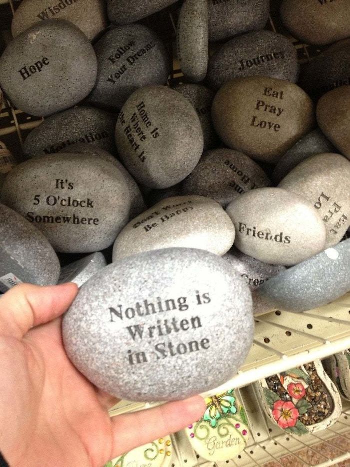nothing is written in stone ironic moments