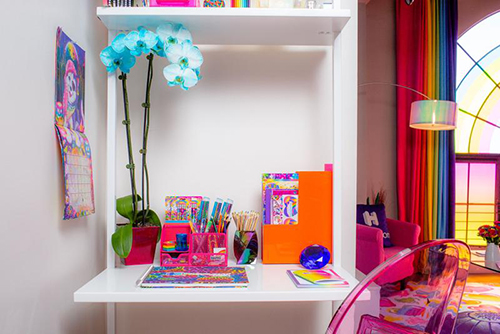 office space at lisa frank hotel room