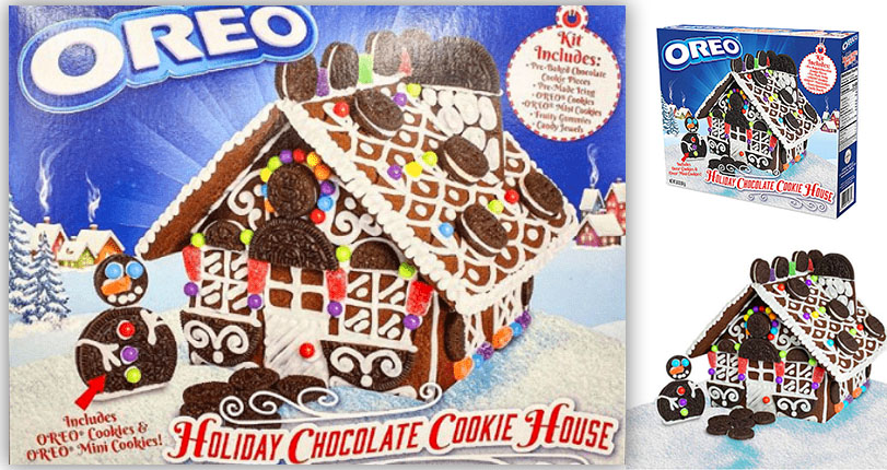 oreo holiday chocolate cookie house