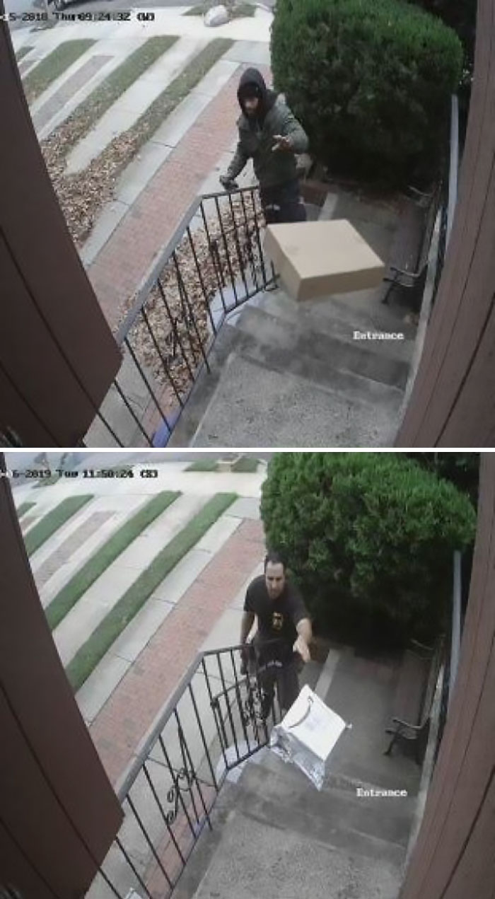 worst delivery drivers tossing packages