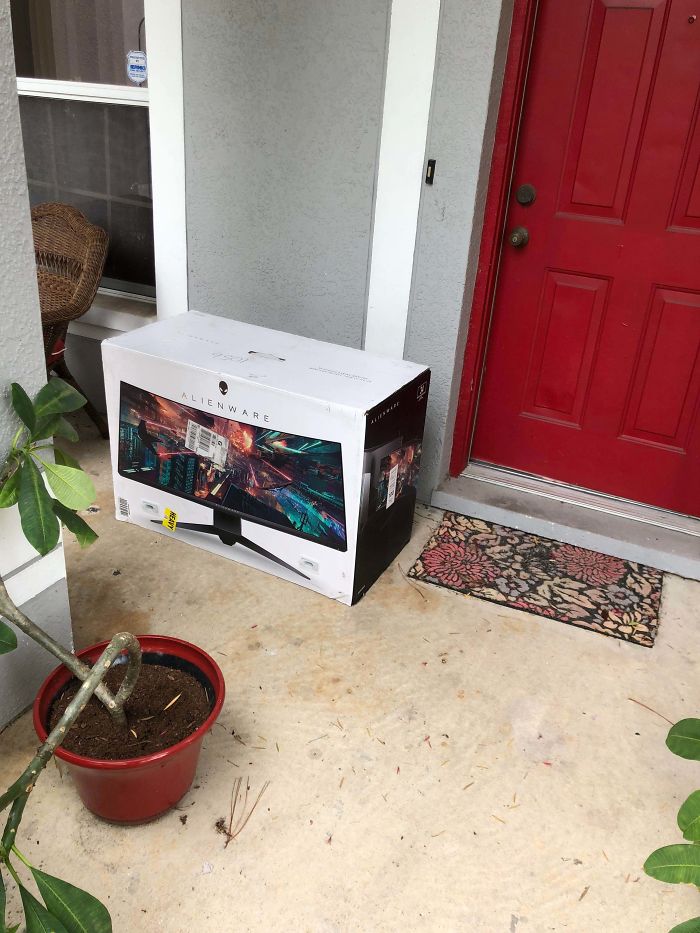 worst delivery drivers tv package left at the front door