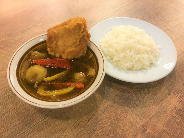 All-You-Can-Eat KFC fried chicken curry soup and rice