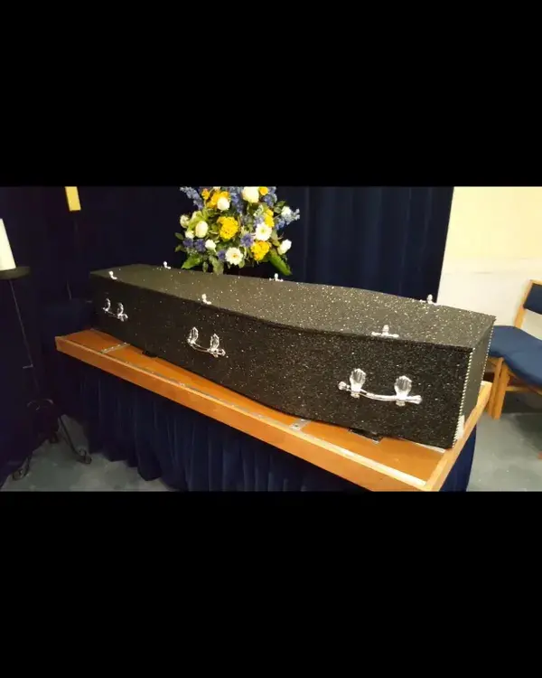 Black Silver Mix Glitter Coffin